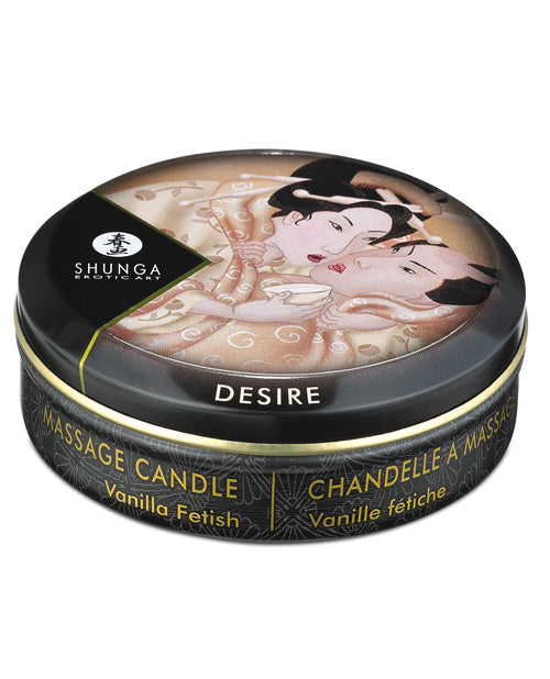 Shunga Desire Mini Candlelight Massage Candle - Vanilla Scented Soy Oil 1oz