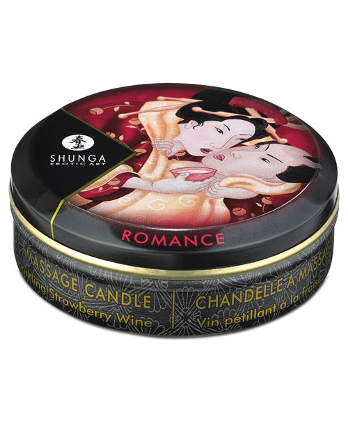 Shunga Soy Massage Candle with Sparkling Strawberry Wine Scent