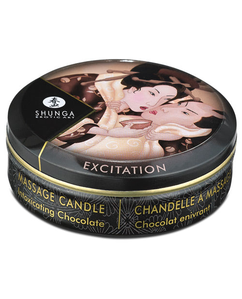 Intoxicating Chocolate Massage Candle – Soy Wax Mini Candle for Ambiance & Skin Care