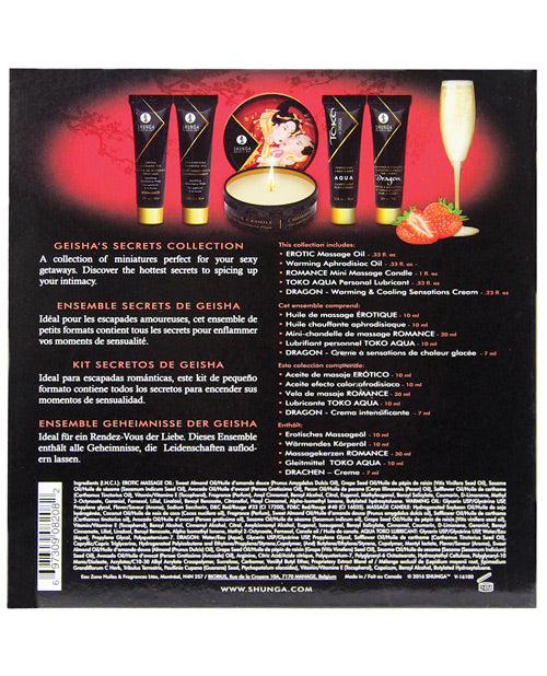 Shunga Geisha's Secret Luxury Gift Set with Sensual Strawberry Scent