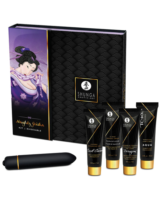 Shunga Gift Set Miniature Pleasure Collection Gels Vibrating Bullet for Sensory Exploration