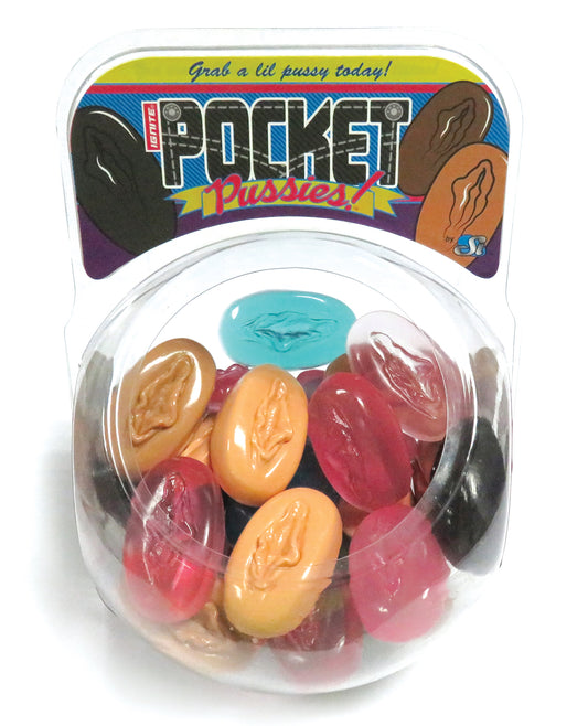 SI Novelties Pocket Pussies Display tub with 30 realistic strokers for discreet pleasure and easy retail display