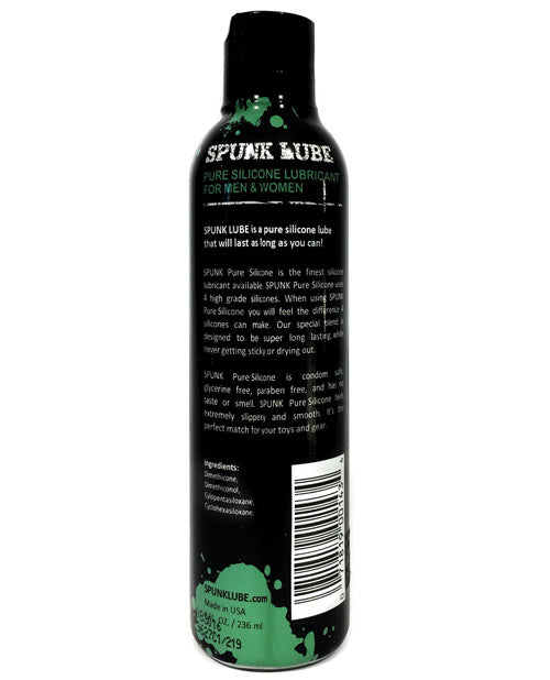 SPUNK Pure Silicone Lube 8 oz with Long-Lasting Non-Drying Formula