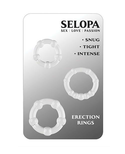 Selopa Penis Enhancement Rings Clear Set Super-Stretchy Adjustable Design for Stronger Erections