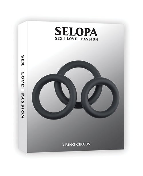 Selopa Penis Enhancement Set Soft Silicone 3 Sizes Waterproof for Prolonged Erection Support