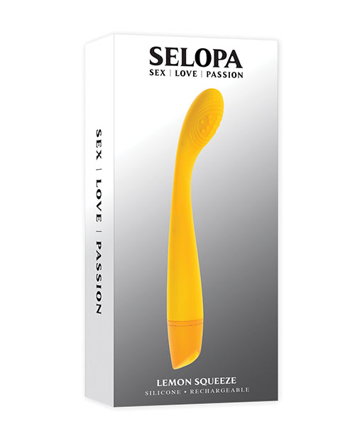 Selopa G-Spot Vibrator Slim Flexible Curved Head with Yellow Design for Targeted Stimulation