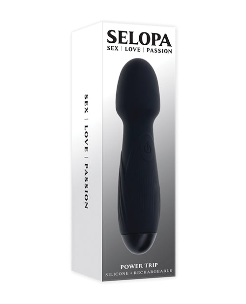 Selopa Massage Product Silicone Wand Vibrator Flexible Head Textured Grip for Relaxing Body Massage