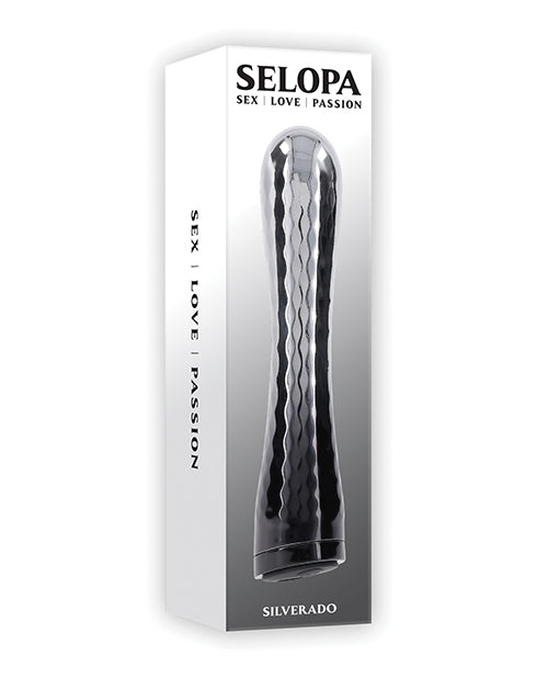 Selopa Vibrator Chrome Bullet Textured Grip Smooth Bulbous Tip for Targeted Stimulation