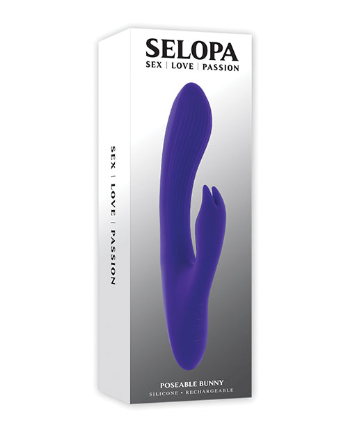 Selopa Vibrator Poseable Bunny Textured Shaft Adjustable Design for Personalized Stimulation