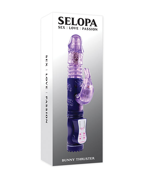 Selopa Vibrator Thrusting Rabbit Rotating Beads Waterproof Design for Intense Dual Stimulation