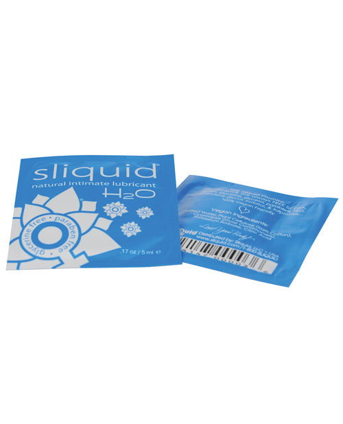 Sliquid Naturals H2O Water-Based Lubricant .17 oz Pillow with Vegan Formula