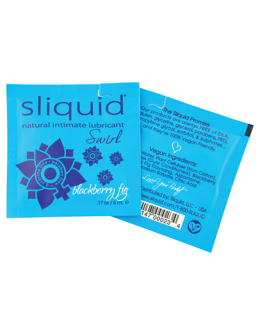 Sliquid Naturals Swirl Fig Flavored Water-Based Lubricant Pillow - .17 oz