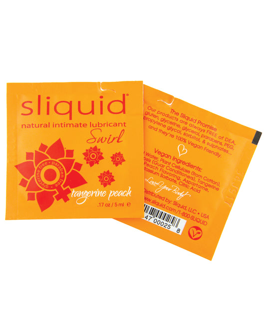 Sliquid Naturals Swirl Peach Lubricant Pillow with Subtle Flavor