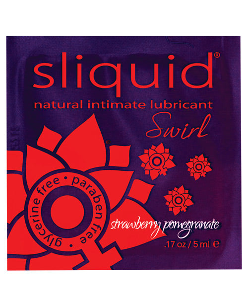Sliquid Lubricant Pillow Strawberry Pomegranate Flavored Water-Based Vegan-Friendly for Sensitive Skin and Intimate Comfort