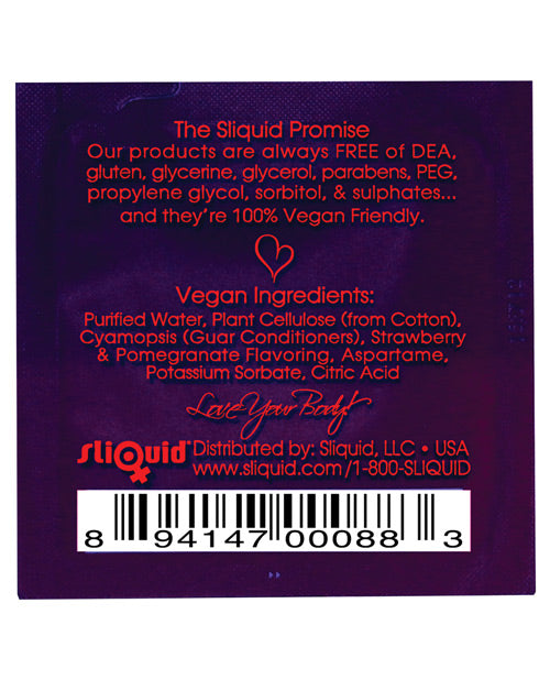 Sliquid Swirl Strawberry Pomegranate Water-Based Lubricant Pillow