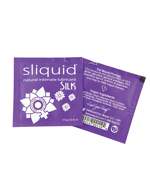 Sliquid Naturals Silk Hybrid Lubricant Travel Pillow – Water & Silicone Blend