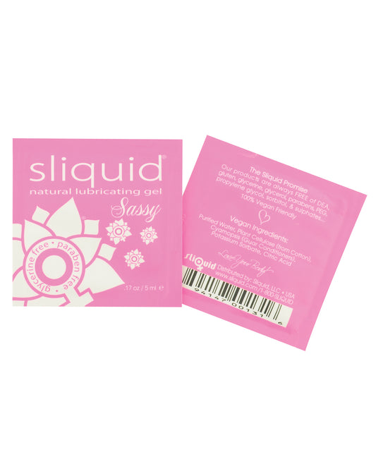 Sliquid Naturals Sassy Anal Gel Lubricant Pillow Pack with Extra Thick Formula