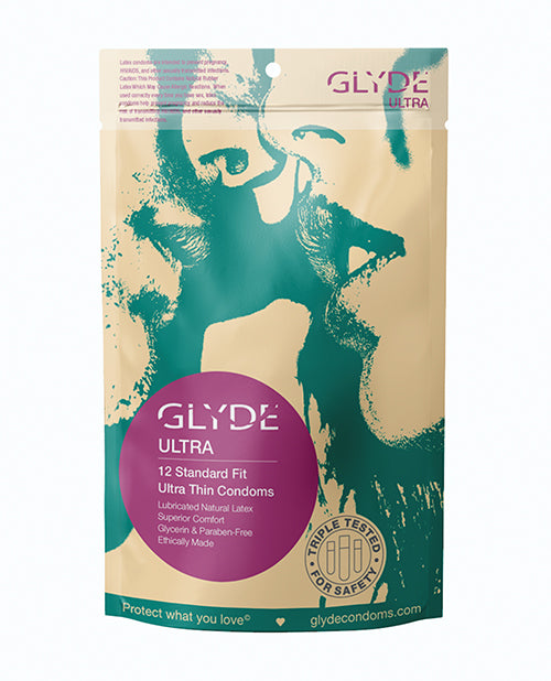 GLYDE Condoms Ultra Thin Natural Latex Double Dipping Technique for Enhanced Comfort and Pure Sensation