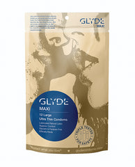 GLYDE Maxi Condom Extra Large 56mm Ultra-Thin Plant-Based Latex for Comfortable Protection