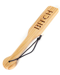 Spartacus Bondage Paddle Zelkova Wood with Laser Cutout and Smooth Finish for Sensation Play