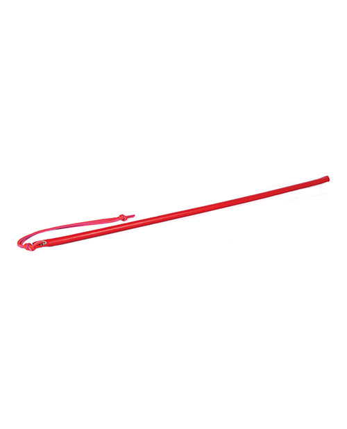 Spartacus Bondage Restraint Leather Wrapped Cane 24 Inch Red for Impact Play and Sensation Control