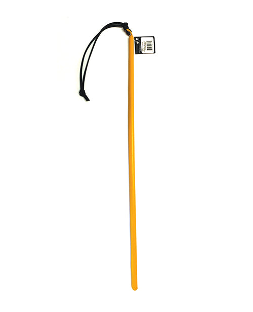 Spartacus Bondage Cane Leather Wrapped Yellow Finish with Firm Grip for Impact Play