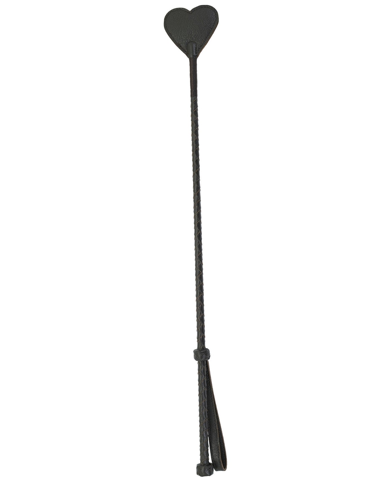 Spartacus Bondage Crop Heart-Shaped Brown Leather for Sensual Play and Precise Control