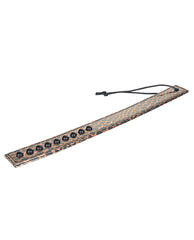 Spartacus Bondage Paddle Faux Leather Ergonomic Handle Gold Finish for BDSM Impact Play
