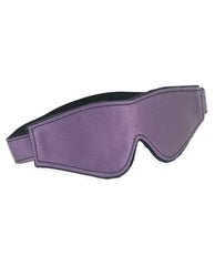 Spartacus Bondage Blindfold Faux Leather Purple with Elastic Strap for Comfortable Sensory Play