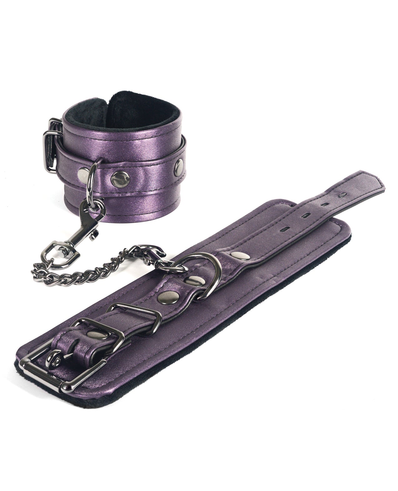 Spartacus Bondage Wrist Restraints Faux Leather Black Hardware for Secure and Comfortable Restraint Play