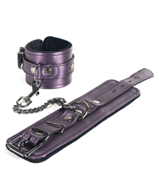 Spartacus Bondage Wrist Restraints Faux Leather Black Hardware for Secure and Comfortable Restraint Play