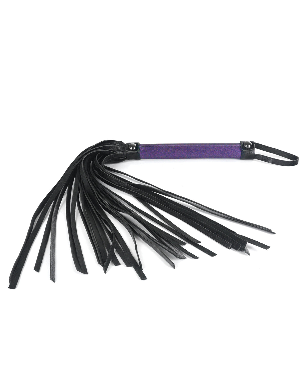 Spartacus Bondage Whip Faux Leather Purple Durable Handle for Sensual Restraint Play