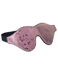 Spartacus Bondage Blindfold Pink Snakeskin Print Microfiber Lining for Sensory Play and Comfortable Fit
