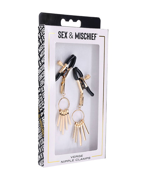 Sex and Mischief Nipple Clamps Adjustable Rubber Tips for Sensory Bondage Play and Erotic Stimulation