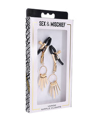 Sex and Mischief Nipple Clamps Adjustable Rubber Tips for Sensory Bondage Play and Erotic Stimulation