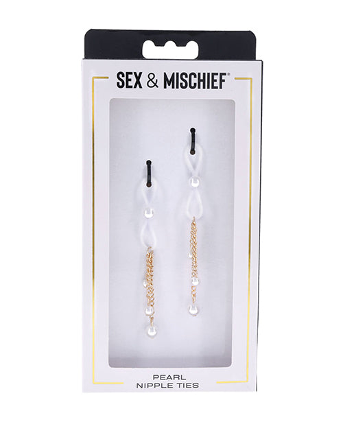 Sex and Mischief Bondage Restraints Pearl Nipple Ties with Floating Effect for Sensual Play
