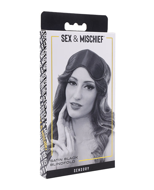 Sex and Mischief Bondage Blindfolds Satin Material Dual Elastic Straps for Sensory Deprivation and Comfortable Play