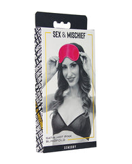 Sex and Mischief Bondage Blindfold Double-Layered Satin Comfortable Strap for Sensory Deprivation and Pleasure