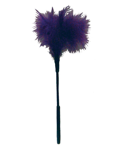Sex and Mischief Bondage Blindfolds & Restraints Purple Feather Tickler Soft Turkey Feathers ABS Handle for Sensual Sensory Teasing