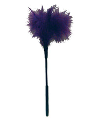Sex and Mischief Bondage Blindfolds & Restraints Purple Feather Tickler Soft Turkey Feathers ABS Handle for Sensual Sensory Teasing