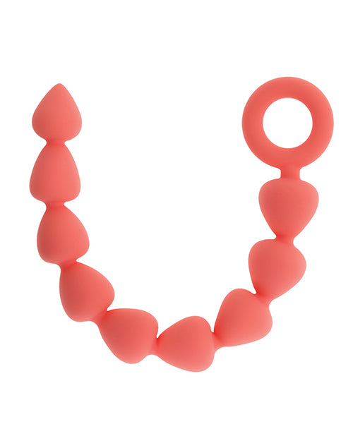 Peaches 'n CreaMe Silicone Anal Beads with Ergonomic Handle