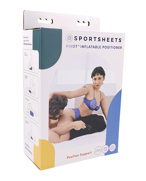 Pivot Inflatable Positioner with velvet coating and sturdy handles for versatile intimate positioning and support