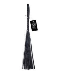 Sportsheets Velvet Noir Chain Flogger with metal chains and ergonomic handle for versatile sensation and impact play experiences