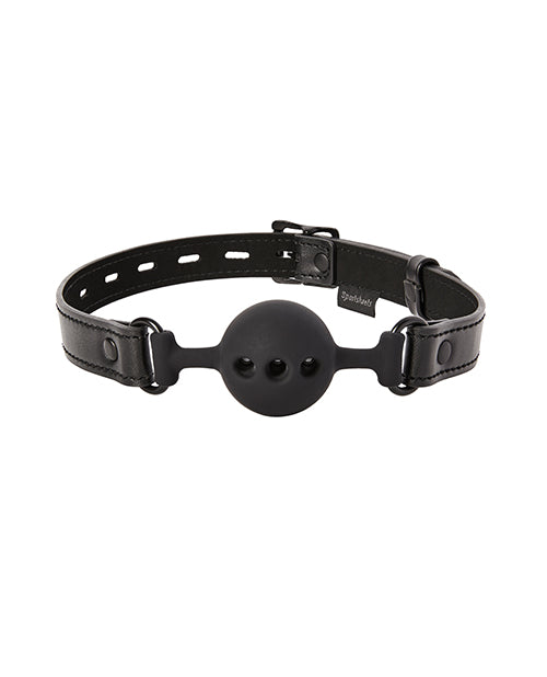 Saffron Breathable Ball Gag with Locking Buckle and Airflow Holes