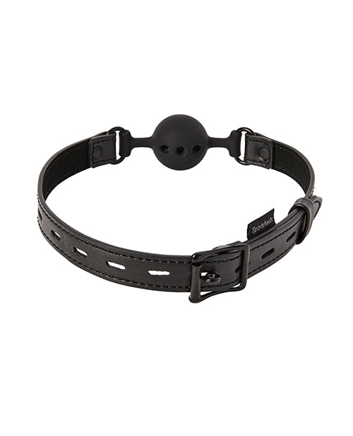 Saffron Breathable Ball Gag with Locking Buckle and Airflow Holes