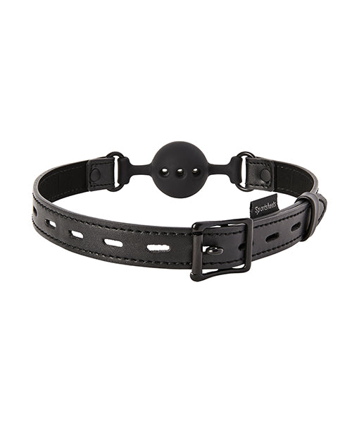 Saffron Breathable Ball Gag with Locking Buckle and Airflow Holes