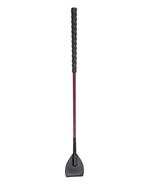 Saffron Bondage Crop Scarlet Faux Leather Detailing Comfortable Handle for Sensory Impact Play