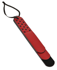 Saffron Bondage Paddle Triple-Layer Vegan Leather Secure Wrist Loop for Sensation Play