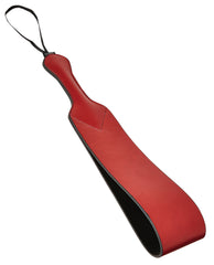 Saffron Bondage Paddle PU Leather Crimson Loop with Wrist Strap for Sensory Impact Play