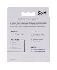 Sexperiments Adjustable Nipple Clamps with Rubber Tips